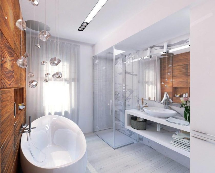 การออกแบบห้องน้ำที่ทันสมัย ​​5 m2