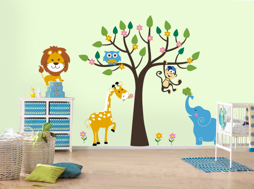 תפאורה בחדר הילדים צבעים הרמוניים