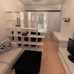 ห้องนั่งเล่นห้องนอนตกแต่งภายใน