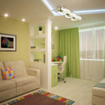 ห้องนั่งเล่นห้องนอนตกแต่งภายใน
