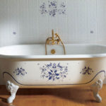 การตกแต่งห้องน้ำ decoupage ในห้องน้ำ