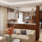 ห้องนั่งเล่นออกแบบห้องครัว 18 m2 ออกแบบ