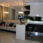 ห้องครัวห้องนั่งเล่นความคิดภาพถ่าย 18 m2