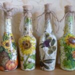 ขวดเครื่องครัว DIY decoupage