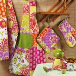 ผ้ากันเปื้อนครัว DIY และ mitts เตาอบ