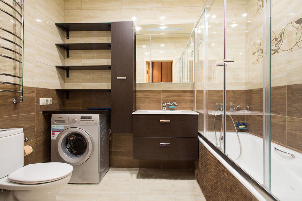 การออกแบบห้องน้ำที่ทันสมัยแขวนเฟอร์นิเจอร์