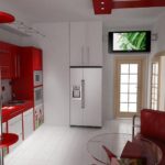ห้องครัวห้องนั่งเล่น 15 m2 การตกแต่งภายในภาพ