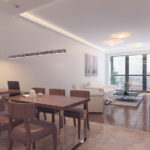 ห้องครัวห้องรับแขก 15 m2 ออกแบบตกแต่งภายใน