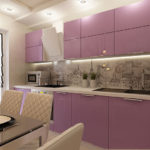 Lilac facades ของเฟอร์นิเจอร์ครัว