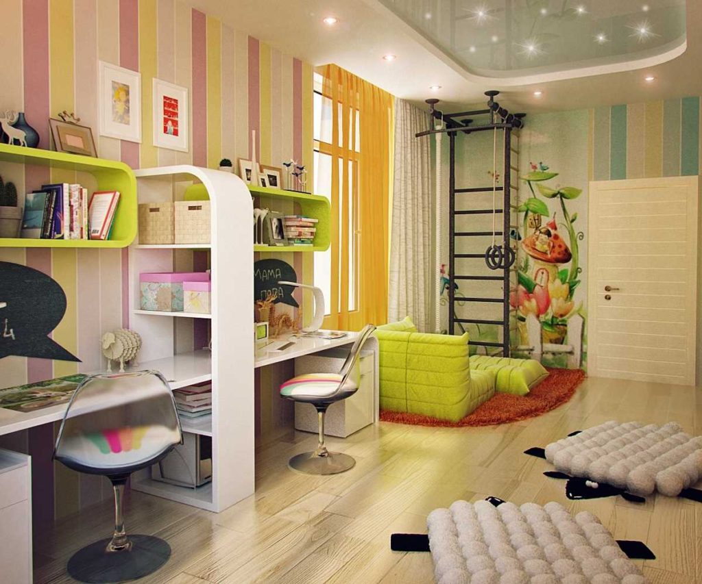 ทำงานในห้องของเด็กนักเรียนชาย