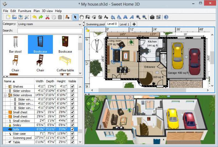 สกรีนช็อตของ Sweet Home 3D