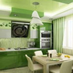 อาคารสีเขียวของชุดครัว