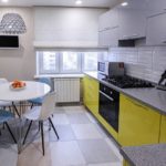 สีเทาในการตกแต่งภายในของห้องครัว