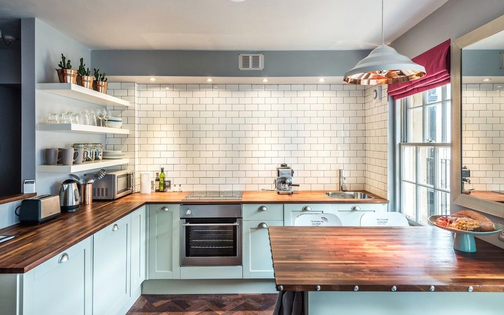 worktops ครัวไม้ในสไตล์คันทรี