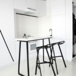 Beautiful tiny kitchen in the style of minimalism