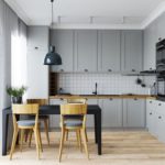 Beautiful, stylish and comfortable kitchen in gray tones