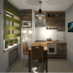 Miniature kitchen in a modern style