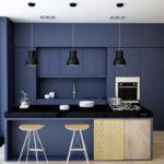 Blue color when decorating a small kitchen