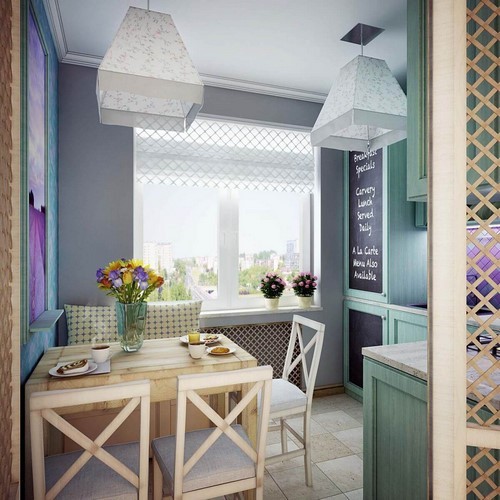 Bright kitchen made of wood