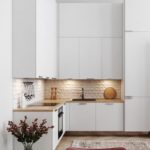 In a small space, white looks much more spacious
