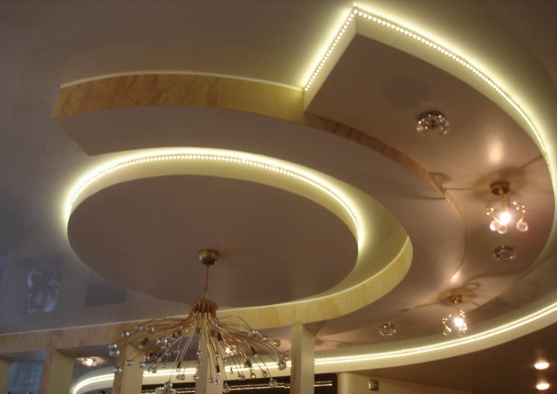 plasterboard รวมแสงเพดานห้องครัว