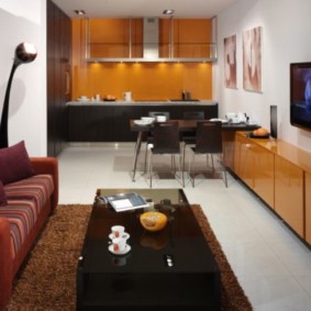 การออกแบบพื้นที่สันทนาการในห้องครัว - ห้องนั่งเล่น