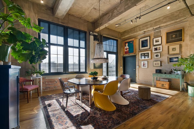 การออกแบบห้องนั่งเล่นสไตล์ Eco-loft