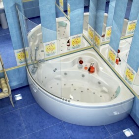 אריחים מרובעים כחולים