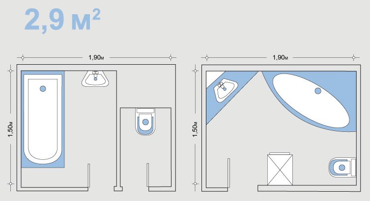 ภาพวาดของห้องน้ำก่อนและหลังรวมกับห้องน้ำ