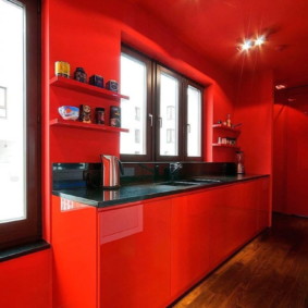 สีผนังในแนวคิดการตกแต่งห้องครัว