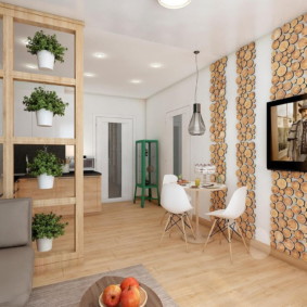 Cozinha de estilo ecológico - sala de estar