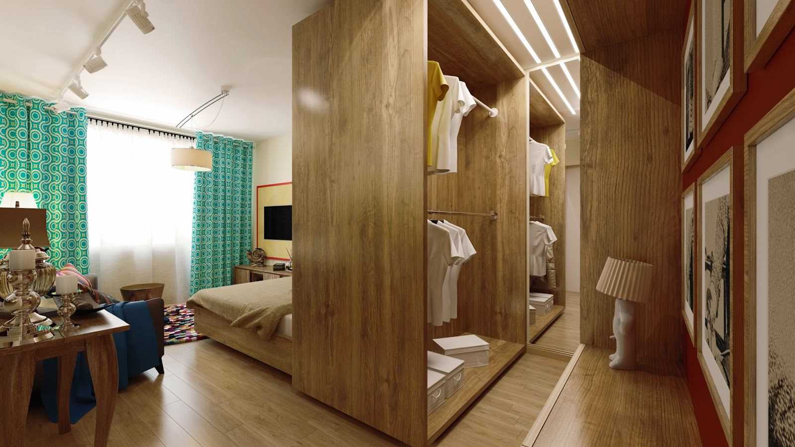 ห้องนอน - ห้องนั่งเล่น 18 ตร.ม. พร้อมห้องแต่งตัว
