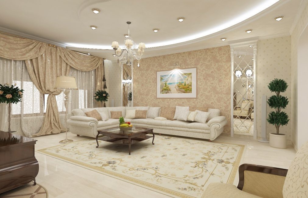 วอลล์เปเปอร์ในห้องนั่งเล่น