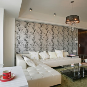 วอลล์เปเปอร์แสงในห้องนั่งเล่นความคิดการตกแต่งภายใน