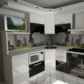 TV in the kitchen interior
