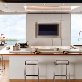 TV in the kitchen kinds of ideas