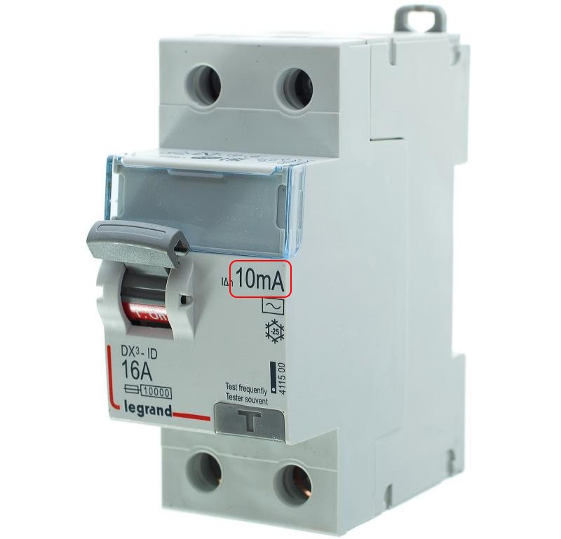 RCD เฟสเดียวที่มีกระแสไฟรั่ว 10 mA