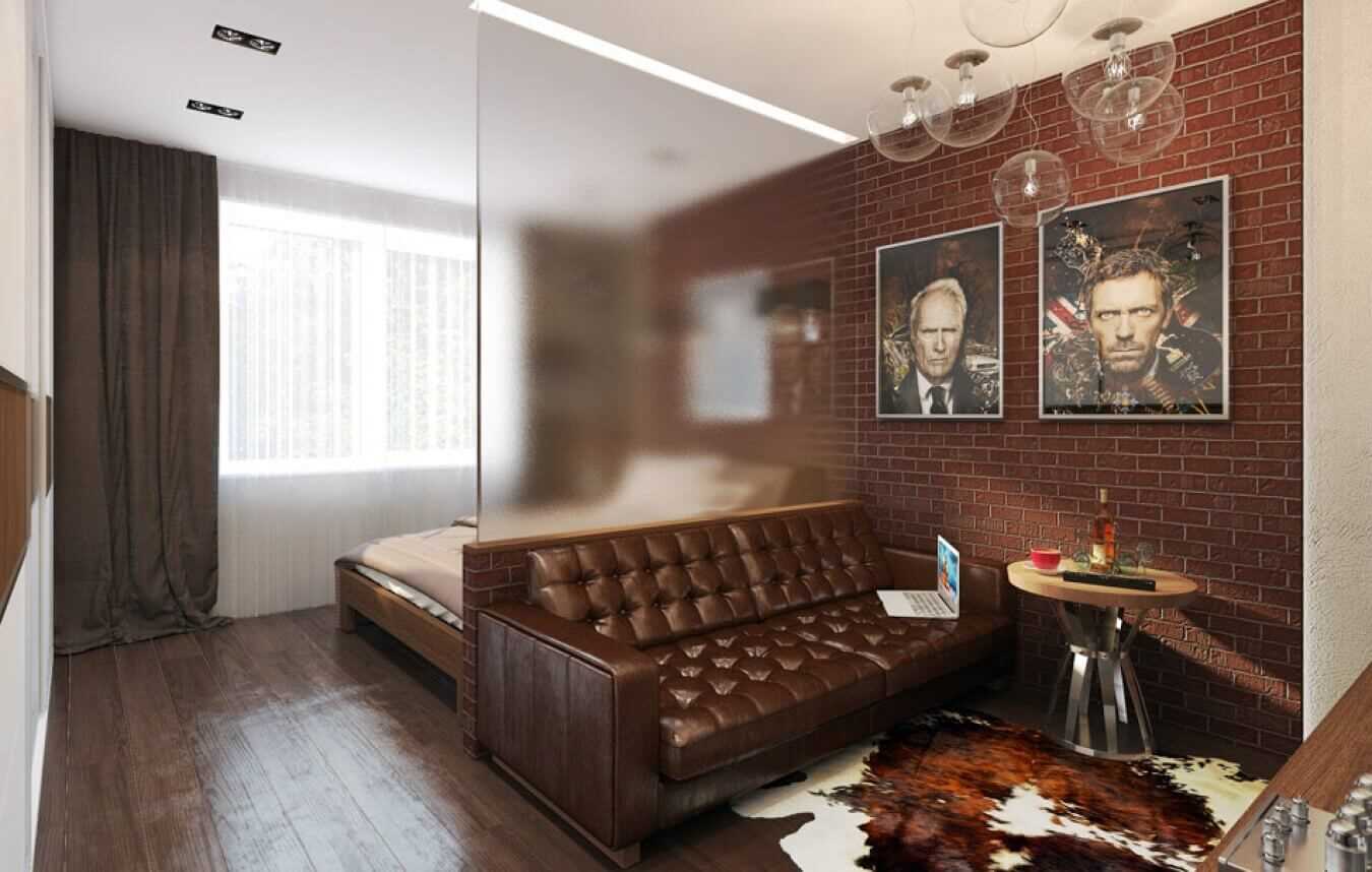 ห้องนอน - ห้องนั่งเล่น 18 ตร.ม. การแบ่งเขต