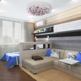 ห้องนอน - ห้องนั่งเล่น 18 ตร.ม. เครื่องประดับ