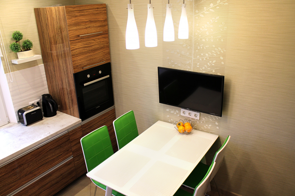 TV placement options in the kitchen