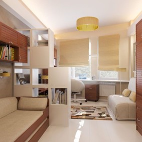 ห้องนอนและเด็ก ๆ ในรูปภาพภายในห้องหนึ่ง