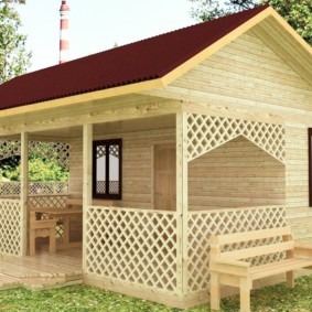 บ้านไม้ฤดูร้อนสำหรับบ้านฤดูร้อน