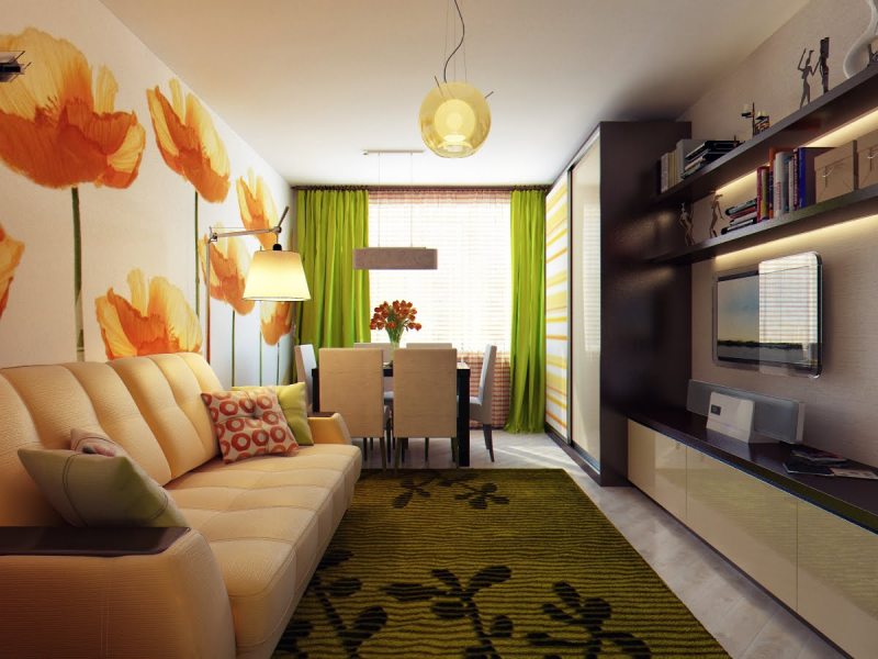 วอลล์เปเปอร์ภาพในห้องนั่งเล่น