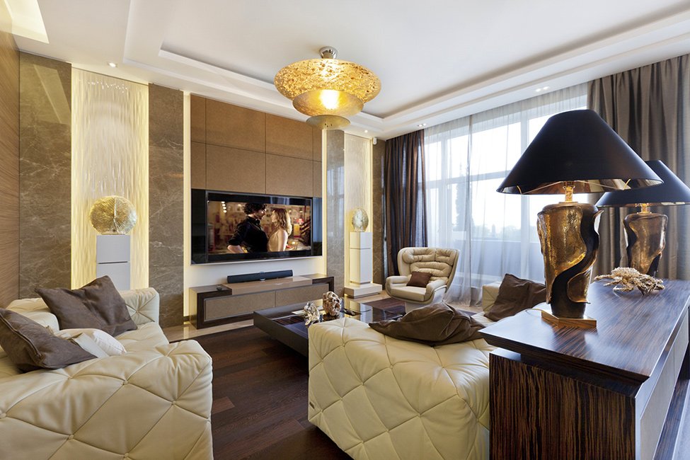 ภาพการออกแบบห้องนั่งเล่น Art Nouveau