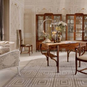 ภาพความคิดห้องนั่งเล่นของ Art Nouveau