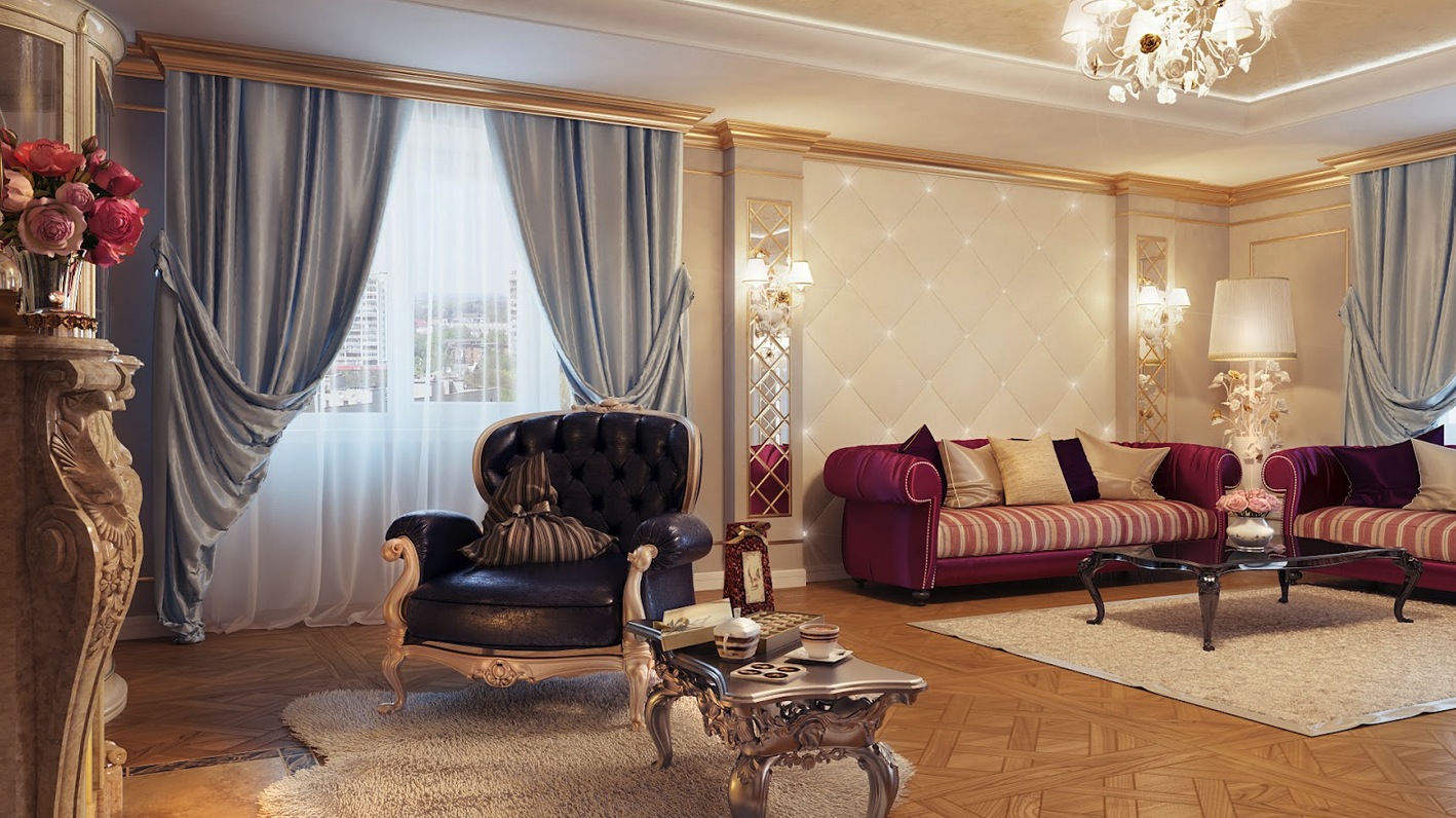 การออกแบบห้องนั่งเล่น Art Nouveau