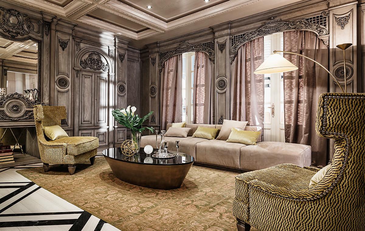 แนวคิดการตกแต่งห้องนั่งเล่น Art Nouveau