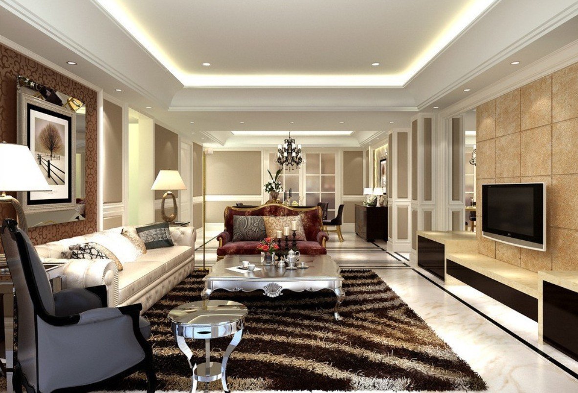 ภาพการตกแต่งภายในห้องนั่งเล่น Art Nouveau