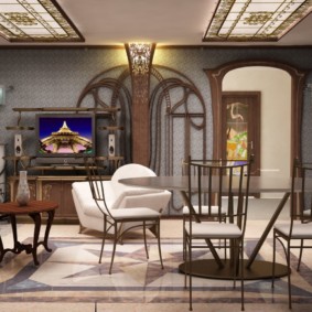 รูปภาพการตกแต่งห้องนั่งเล่น Art Nouveau