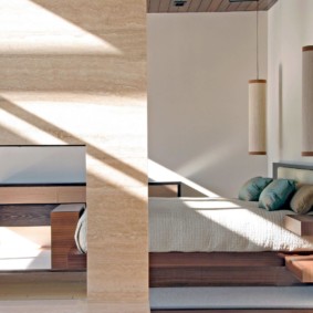ภายในห้องนอนโดย feng shui ตกแต่งความคิด
